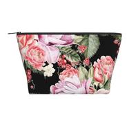 Impression de Roses de Fleurs de Pivoine, Trousse de Toilette Trousse de Maquillage Sac à cosmétiques Trousse de Toilette de Voyage Portable