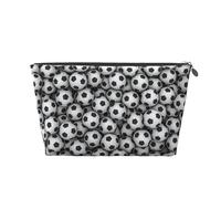 Impression de tas de Ballons de Football, Trousse de Toilette Trousse de Maquillage Sac à cosmétiques Trousse de Toilette de Voyage Portable