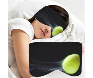 Impression de tennis en direct, Masque de sommeil pour la maison, les voyages et le travail posté, couvrant entièrement les yeux et bloquant la lumière