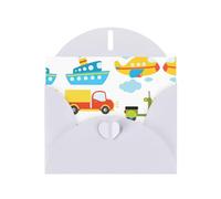 Impression de transport diversifiée avec boucle d'amour, papier nacré en vrac avec enveloppes, cartes de vœux, 10,2 x 15,2 cm