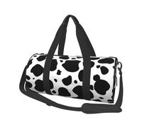 Impression de Vache à Lait en Peau de Vache, Sac de Voyage de Grande capacité, Sac à Main Rond, Sac de Voyage de Sport, fourre-Tout, Sac de Fitness