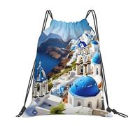 Impression De Vue Sur La Mer Des Îles Grecques Homme Femme Sacs De Sport Étanche Sacs De Gym Avec Cordons De Serrage Sac À Cordon Pour Gymnastique Natation Voyage