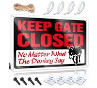 Impression d'été « Keep Gate Closed No Matter What The Donkey Say Summer » - Décoration murale à suspendre pour la Saint-Valentin (20 x 30 cm)