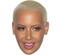 IMPRESSION DIRECT Masque en carton 2D Amber Rose - Actrice - Taille A4 Multicolors G