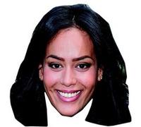 IMPRESSION DIRECT Masque en carton 2D Amel BENT - Chanteuse - Taille A4 Multicolors G