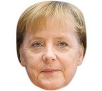 IMPRESSION DIRECT Masque en carton 2D Angela Merkel - Politique - Taille A4 Multicolors G