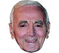 IMPRESSION DIRECT Masque en carton 2D Charles AZNAVOUR - Chanteur - Taille A4 Multicolors