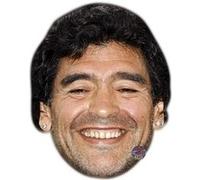 IMPRESSION DIRECT Masque en carton 2D Diego Maradona - Footballeur - Taille A4 Multicolors G