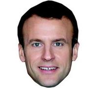 Masque en carton 2D Emmanuel MACRON - Politique - Taille A4