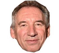 IMPRESSION DIRECT Masque en carton 2D François BAYROU - Politique - Taille A4 Multicolors