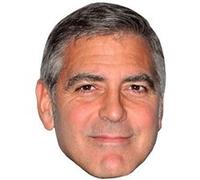 IMPRESSION DIRECT Masque en carton 2D George Clooney - Acteur - Taille A4 Multicolors G