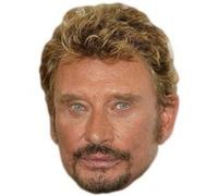 Masque en carton 2D Johnny HALLYDAY - Chanteur - Taille A4
