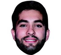 IMPRESSION DIRECT Masque en carton 2D Kendji GIRAC - Chanteur - Taille A4 Multicolors