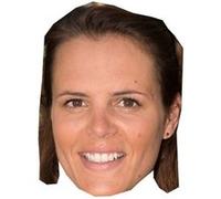 IMPRESSION DIRECT Masque en carton 2D Laure MANAUDOU - Natation - Taille A4 Multicolors