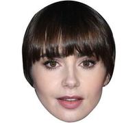 IMPRESSION DIRECT Masque en carton 2D Lily Collins - Actrice et Mannequin - Taille A4 Multicolors G