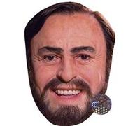 IMPRESSION DIRECT Masque en carton 2D Luciano Pavarotti - Chanteur, Opéra - Taille A4 Multicolors G
