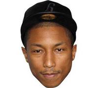 IMPRESSION DIRECT Masque en carton 2D Pharrell Williams - Chanteur - Taille A4 Multicolors G