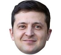 IMPRESSION DIRECT Masque en carton 2D- Volodymyr Zelensky - Politique Ukraine - Taille A4 Multicolors