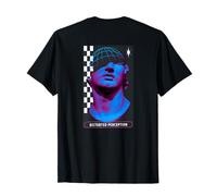 Impression Dos: Perception Y2K Statue Techno Trance EDM T-Shirt