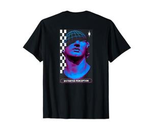 Impression Dos: Perception Y2K Statue Techno Trance EDM T-Shirt