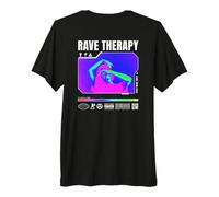 Impression Dos: Rave Therapy Techno House Trance Festival T-Shirt Haut de Gamme
