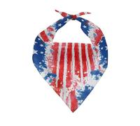 Impression du Drapeau Américain Chiens Bandana Foulards Ajustable Serviettes Triangle pour Animaux Polyester Foulard pour Chien Petite, Moyenne Et Grande Taille