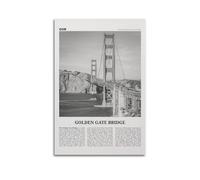 Impression du pont du Golden Gate en noir et blanc, art mural du pont du Golden Gate, poster du pont du Golden Gate, photo du pont du Golden Gate, affiches de San Francisco, peintures décoratives de