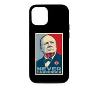 Impression emblématique de Winston Churchill Never Surrender Coque pour iPhone 12/12 Pro