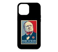 Impression emblématique de Winston Churchill Never Surrender Coque pour iPhone 12 Pro Max