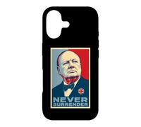Impression emblématique de Winston Churchill Never Surrender Coque pour iPhone 17