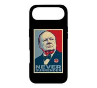 Impression emblématique de Winston Churchill Never Surrender Coque pour iPhone Air