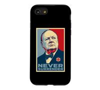 Impression emblématique de Winston Churchill Never Surrender Coque pour iPhone SE (2020) / 7/8