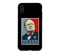 Impression emblématique de Winston Churchill Never Surrender Coque pour iPhone XS Max