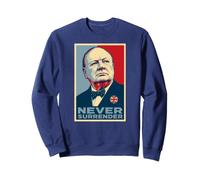Impression emblématique de Winston Churchill Never Surrender Sweatshirt