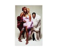 Impression emblématique des années 90 Vogue - Mary J. Blige, Lil' Kim et Missy Elliott - Impression sur toile - Décoration murale pour salon, chambre à coucher - 30 x 45 cm