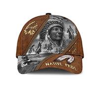 Impression en Cuir Native Pride Imprimée en 3D Homme Femme Casquette Hip Hop Mode Snapback Casquette Vintage Casquette Trucker Casquette De Baseball pour Adulte Golf Hip Pop