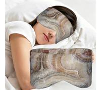 Impression en pierre d'onyx bleu pâle, Masque de sommeil pour la maison, les voyages et le travail posté, couvrant entièrement les yeux et bloquant la lumière