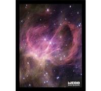 Impression encadrée 30 x 40 cm du télescope spatial Webb avec naine marron flottante naine naine naine PyramidShop.com