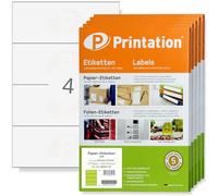 Impression Etiquettes d'impression 210 x 74 mm autocollantes blanches pour impression 2000 autocollants 1x4 Étiquettes 210x74 sur 500 feuilles DIN A4 1x4 étiquettes adhésives 8405 DATAPRINT VDA ODETT