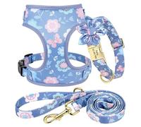 Impression Florale Anti-perdure Personnalisée Bulldog Labrador,Bleu,S