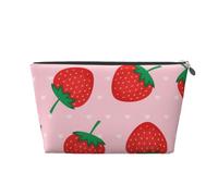 Impression Fraise Rose Kawaii, Trousse de Toilette Trousse de Maquillage Sac à cosmétiques Trousse de Toilette de Voyage Portable