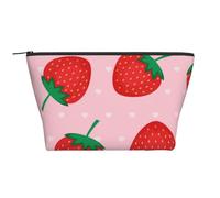 Impression Fraise Rose Kawaii, Trousse de Toilette Trousse de Maquillage Sac à cosmétiques Trousse de Toilette de Voyage Portable