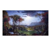 Impression giclée de qualité musée - Automne - Sur la rivière Hudson par Jasper Francis Cropsey - 127 x 101,6 cm | Encres d'archives sur toile en polycoton | Parfaite pour salon, chambre à coucher ou