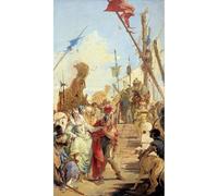 Impression giclée de qualité musée - Tiepolo - La rencontre d'Antoine et Cléopâtre - 127 x 101,6 cm | Encres d'archives sur toile en polycoton | Parfaite pour salon, chambre à coucher ou mur de