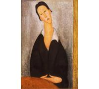 Impression giclée sur toile de qualité musée - Modigliani - Portrait d'une femme polonaise - 127 x 101,6 cm | Encres d'archives sur toile en polycoton | Parfait pour salon, chambre à coucher ou mur de