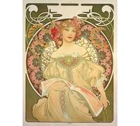 Impression giclée sur toile de qualité musée - Obraz par Alphonse Mucha - 127 x 101,6 cm | Encres d'archives sur toile en polycoton | Parfaite pour le salon, la chambre à coucher ou la galerie murale