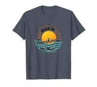 Impression High on Sunshine and Music Summer Vibes T-Shirt, Homme, Bleu Chiné, XL