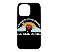 Impression Humoristique « I Believe in Holding Grudges Ill Heal in Hell » Coque pour iPhone 14 Pro Max