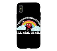 Impression Humoristique « I Believe in Holding Grudges Ill Heal in Hell » Coque pour iPhone X/XS