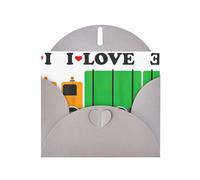 Impression « I Love Garbage Trucks » - Papier nacré avec enveloppes - Cartes de vœux « Thinking of You » - 10,2 x 15,2 cm